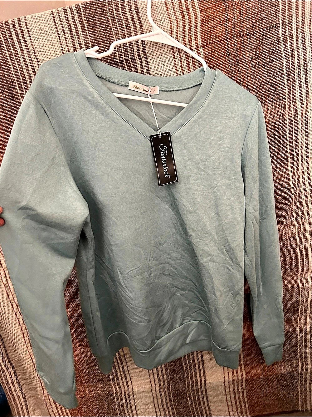 Free People Sage Green Long Sleeve Sweatshirt NWT